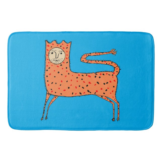 Tapis De Bain Lion primitif anglais du 18e siècle (Devant)