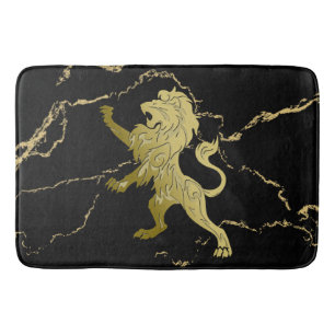 Tapis De Bain Lion royal doré marbré