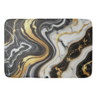 Liquide Doré Noir Blanc Aspect Marbre Mariage Glam