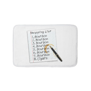 TAPIS DE BAIN - LISTE DE COURSE POUR LES AMOUREUX 