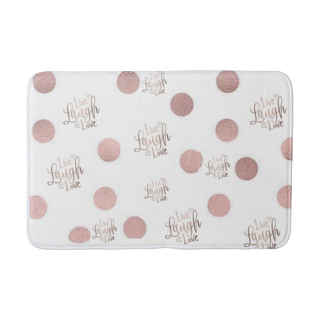 Tapis De Bain Live Laugh Love Rose Salle de bain Mat (Devant)