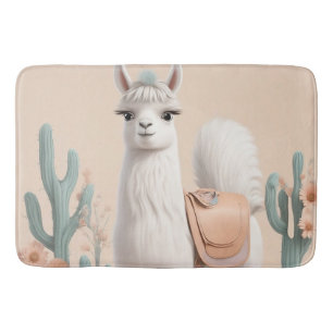 Tapis De Bain Llama à selle dans le désert