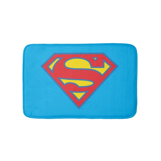 Tapis De Bain Logo classique Supergirl avec fond bleu (Devant)