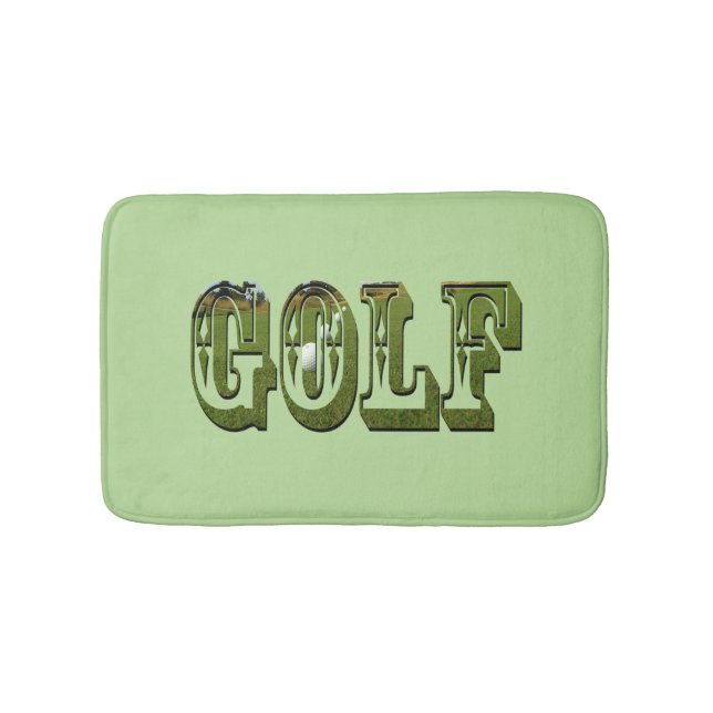 Tapis De Bain Logo Dimensional Green Golf Picture, (Devant)