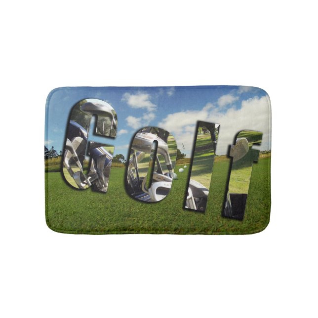 Tapis De Bain Logo du terrain de golf, Mat de bain en mousse mém (Devant)
