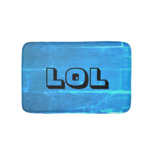Tapis De Bain LOL Cuve de bain bleu et noir