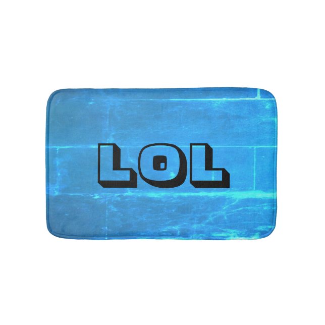 Tapis De Bain LOL Cuve de bain bleu et noir (Devant)