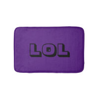 LOL Royal Purple et Noir Mat et Mat de bain drôle