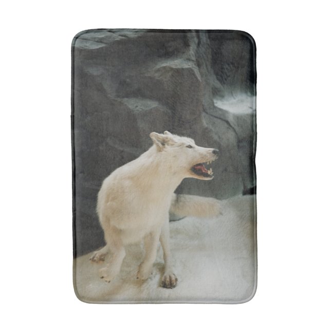 Tapis De Bain Loup blanc (Devant (Vertical))
