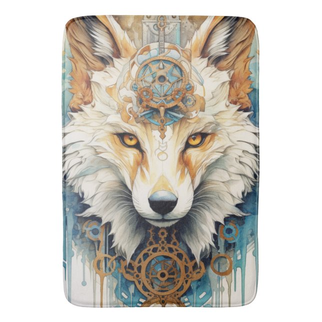 Tapis De Bain Loup Steampunk Rustclaw (devant Vertical)