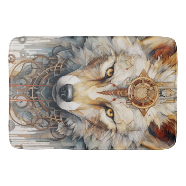 Tapis De Bain Loup Steampunk Steamshadow (Devant)