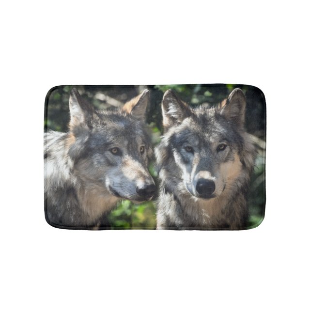 Tapis De Bain Loups gris en pleine nature (Devant)