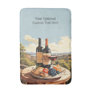 Tapis De Bain Louveur de vin de texte personnalisé