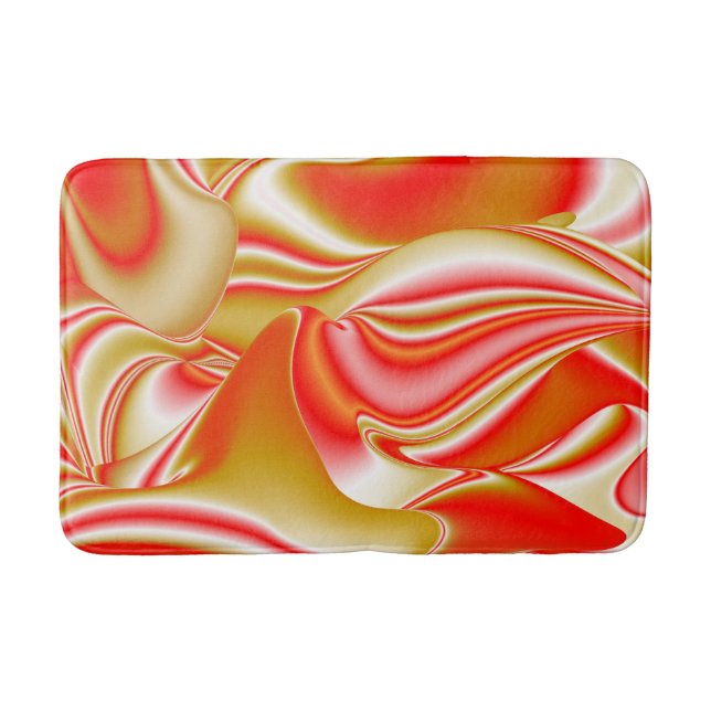 Tapis De Bain Love and Gold Abstrait 3D Rainbowart (Devant)