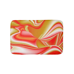 Tapis De Bain Love and Gold Abstrait 3D Rainbowart