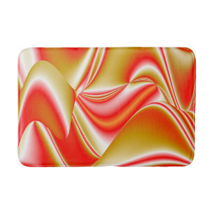 Tapis De Bain Love and Gold Abstrait 3D Rainbowart