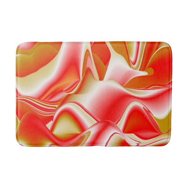 Tapis De Bain Love and Gold Abstrait 3D Rainbowart (Devant)