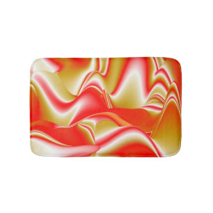 Tapis De Bain Love and Gold Abstrait 3D Rainbowart