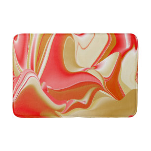 Tapis De Bain Love and Gold Abstrait 3D Rainbowart