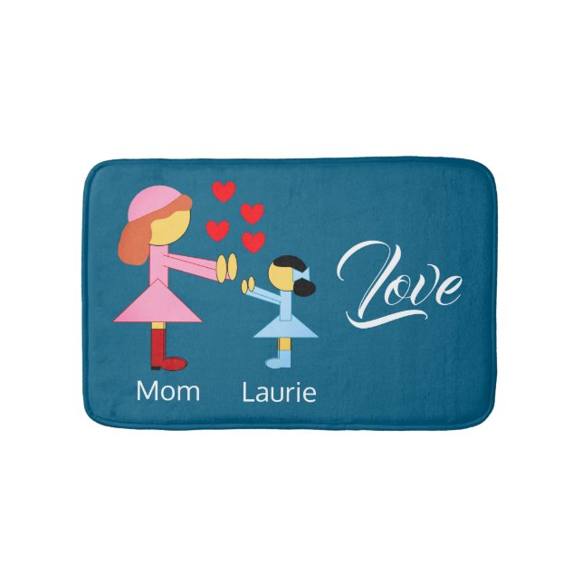 Tapis De Bain Love Children : Deep Sea Blue (Devant)