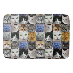 Tapis De Bain Love Kitties Chat Façades Collage Bain Mat