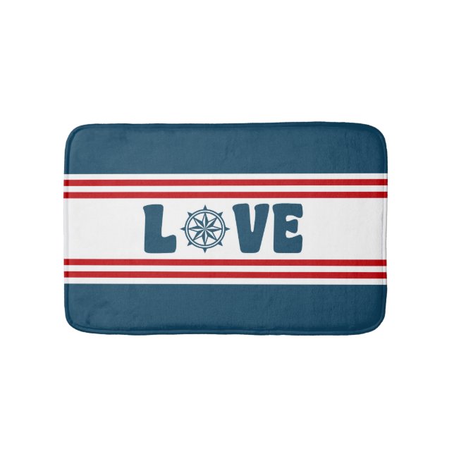 Tapis De Bain Love nautique design (Devant)