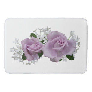 Tapis De Bain Lovely Mauve Rose White