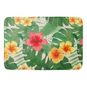 Tapis De Bain Luana Aquarelle Tropique Vive Floral Mat