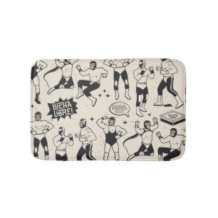 Tapis De Bain Lucha Libre : motif de lutteurs mexicains