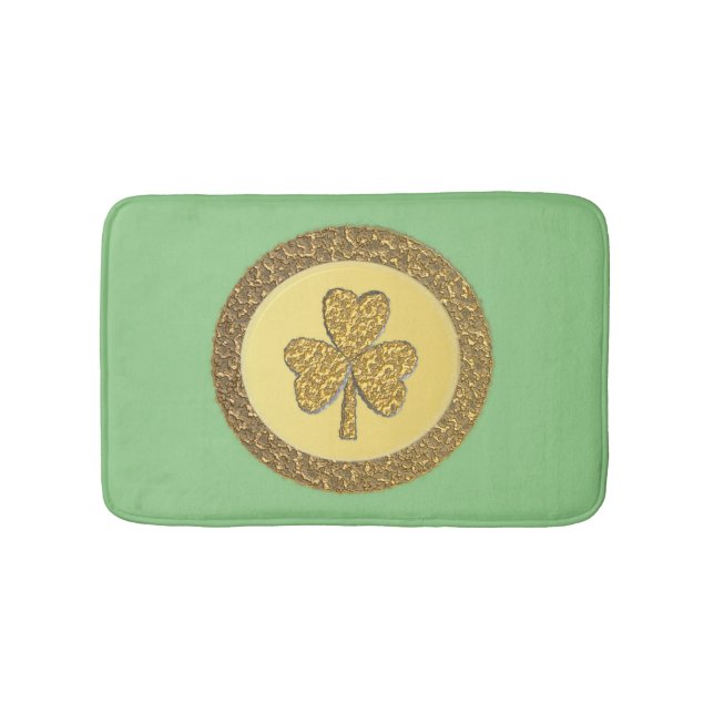 Tapis De Bain Lucky Irish Shamrock Gold Coin (Devant)
