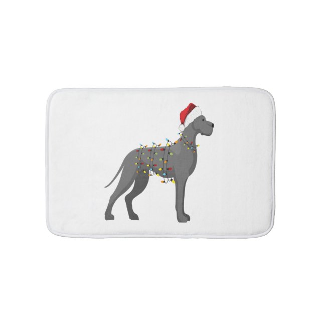 Tapis De Bain Lumière de Noël Great Dane (Devant)