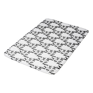 Tapis De Bain Lumière Élégante Noir et Blanc : 0 à 9