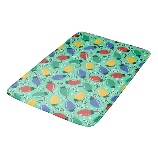 Tapis De Bain Lumières Joyeuses et Brillantes (Angle)