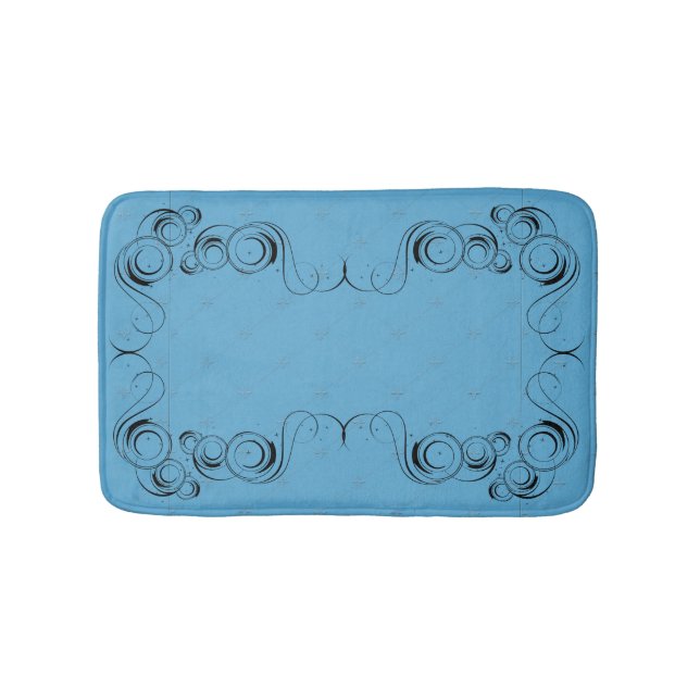Tapis De Bain Lune de chat cosmique et étoiles (Devant)