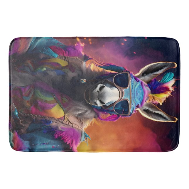 Tapis De Bain Lunettes bleues Funky Donkey (Devant)