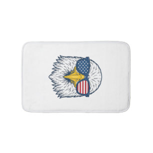 Tapis De Bain Lunettes de soleil aigle patriotique dessin vector