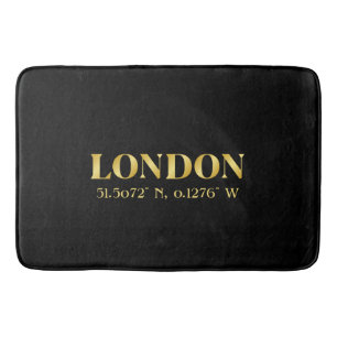 Tapis De Bain Lux Gold London Latitude & Longitude
