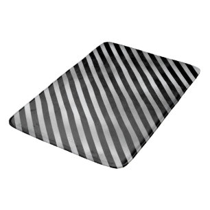 Tapis De Bain Luxueux Mat de bain rayé noir et blanc