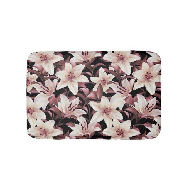 Tapis De Bain Lys sur noir (Devant)