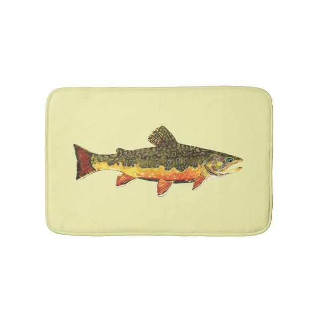 Tapis De Bain M. Trout Whiskers' Brookie, salvelinus fontinalis (Devant)
