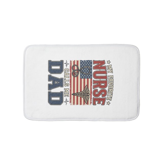 Tapis De Bain Ma infirmière préférée m'appelle papa conception d (Devant)