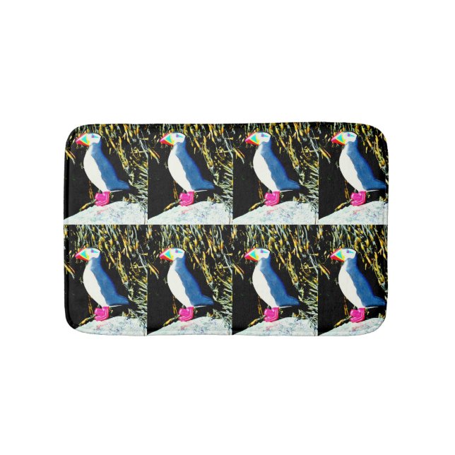 Tapis De Bain macareux atlantiques sur l'algue (Devant)