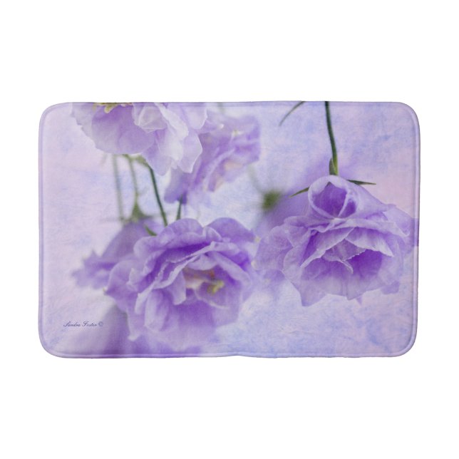 Tapis De Bain Macro Fleurs Campanella Violet (Devant)