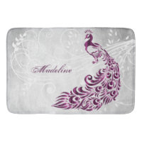 Magenta Peacock Bouchon de bain personnalisé