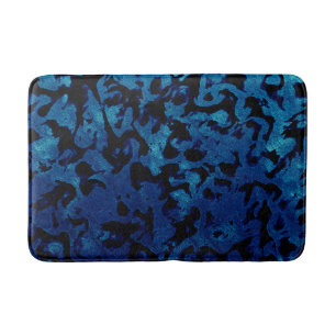 Tapis De Bain Magie Abstraite - Black Grunge Bleu de la Marine