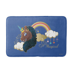 Tapis De Bain Magique Unicorn Arc en ciel et nuages Design