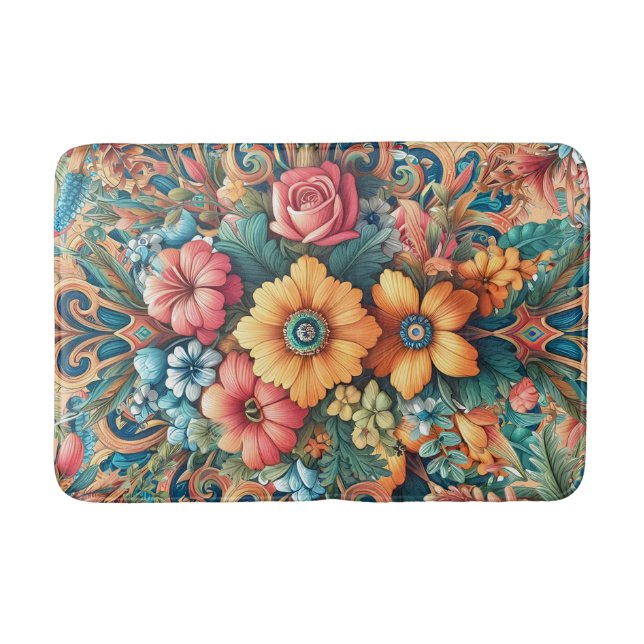 Tapis De Bain Magnifique bouquet de fleurs (Devant)
