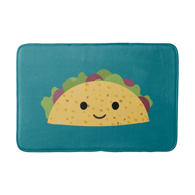 Tapis De Bain Magnifique Caricature Kawaii Souriant Taco (Devant)