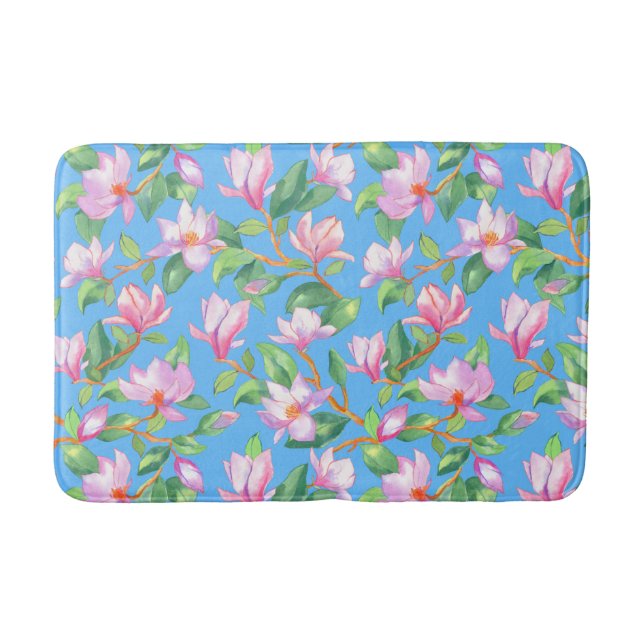 Tapis De Bain Magnolia en floraison sur le bleu ciel (Devant)