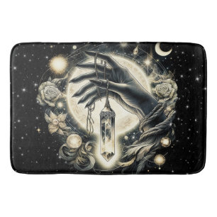 Tapis De Bain Main tenant un cristal sous le clair de lune